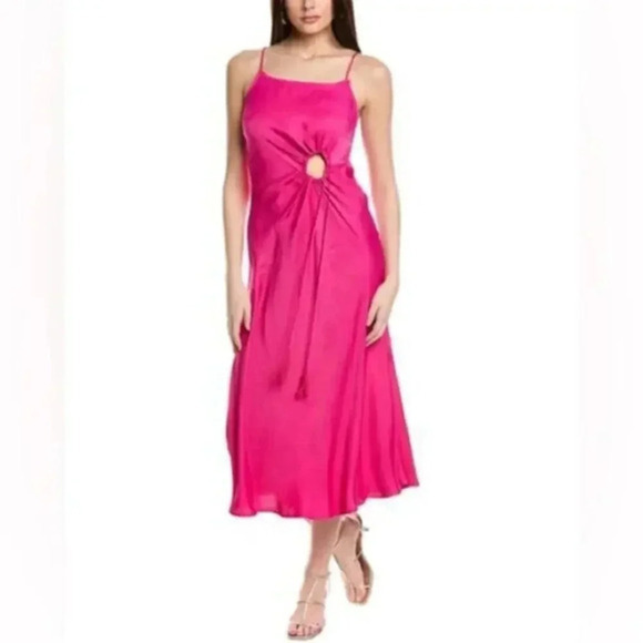 NEW Farm Rio Slip Midi Pink Dress Size Large B546 - Picture 1 of 4